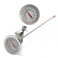 Термометр аналоговый с длинным щупом и клипсой на кастрюлю